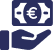 Group-4 icon of bank note over a hand
